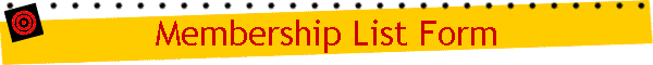 Membership List Form